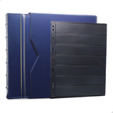 Álbum De Luxo Azul 20 Folhas Para 280 Selos 3bzn P