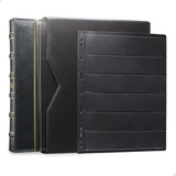 Álbum De Luxo Preto 20 Folhas Para 240 Selos 3bzn P