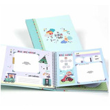 Álbum Diário Do Bebê Bichinhos + Bloquinho Rotina Do Bebê