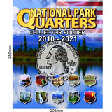 Álbum Moeda Eua Parque Quarter Dollar 2010 A 2021 0,25 Cent.