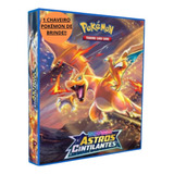 Álbum Pasta Fichário Pokemon + 05 Folhas + 6 Cartas + Brinde