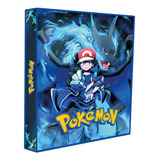 Álbum Pasta Fichário Pokémon Ash E Mega Charizard Capa Dura