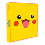 Álbum Pasta Fichário Pokemon Pikachu Sorrindo