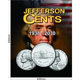 Álbum Moeda Eua 0,05 Cents Dollar 1938 A 2030 Jefferson Cent