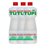 Álcool 70% Líquido Kit Com 3 Litros Limpeza Bactericida
