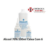 Álcool Etílico Hospitalar 70% 100ml Caixa Com 6 Frascos