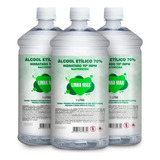 Álcool Liquido 70% 3 Litros Limpeza Hospital Consultórios