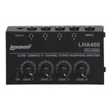 Amplificador De Fones Lexsen Lha400 Power Play 4 Canais P10 110v 220v