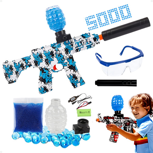 Arma Bolinha De Gel Arminha Ak47 Metralhadora Automtica
