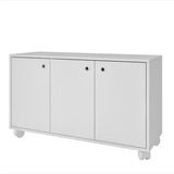 Arm�rio Para Escrit�rio 3 Portas 1 Prateleira Branco Bho
