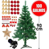 Árvore De Natal Decorada Pequena 90cm