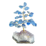 Árvore Pedra Natural Quartzo Azul Na