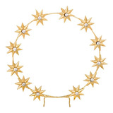 Aurola Com Estrelas Nossa Senhora Das Graas 10 5cm Dourada