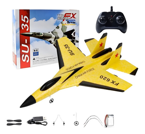 Avio Planador Controle Remoto Com Led Su 35 Fx620