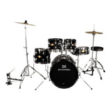 Bateria Acústica Michael Audition Bumbo 22 Banco E Baqueta
