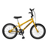 Bicicleta Bmx Freestyle Infantil Ello Bike Energy Aro 20 Freios V brakes Cor Amarelo preto Com Descanso Lateral