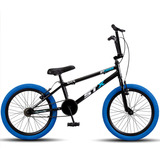 Bicicleta Cross Stx Aro 20 Infantil Pneu Colorido V brake Cor Preto Pneu Azul Tamanho Do Quadro nico