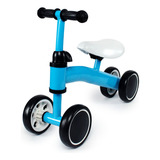 Bicicleta De Equilbrio Infantil 4 Rodas Mega Compras Cor Azul