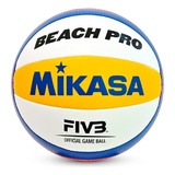 Bola Vlei De Praia Mikasa Bv550 Cor Branco amarelo azul
