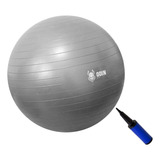 Bola Yoga Suia Pilates Abdominal Gym Ball 55cm Bomba Grtis Cor Cinza claro
