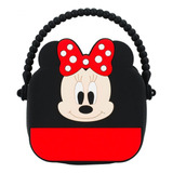 Bolsa Infantil Silicone Minnie Mouse Disney Licenciado 15 Cm Cor Vermelho