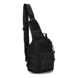 Bolsa Militar Transversal Bag Shoulder Ttico Pochete Peito Cor Preto