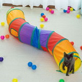 Brinquedo Tnel Dobrvel Em S 1 25mx25 Dimetro Para Gato Cor Colorido