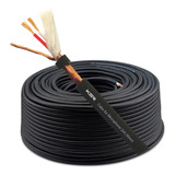 Cabo Microfone Balanceado Estereo Dmx Rolo 100 Metro Ksr S30