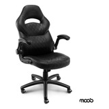 Cadeira Gamer Moob Horizon Em Ao De Carbono Com Fuo Relax Braos Ajustveis Verticalmente Estofado Em Couro Sinttico Suporte Fixo Lombar