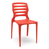 Cadeira Ville 63 Vermelho Kit Com 4 Unidades Branco Ci