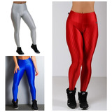 calça legging cirré preta brilhante