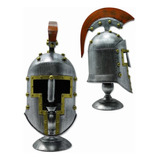 Capacete Elmo Medieval Romano Gladiador Enfeite Decorativo