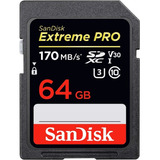 Carto De Memria 64gb Extreme Pro Sandsk 170mb s
