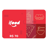 Carto Presente Ifood R 70 Reais Gift Card Digital