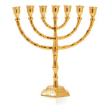 Castial Menorah 7 Velas Judaico De Israel Grande Dourado
