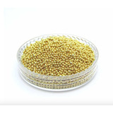 Caviar Metal Dourado Joia Unhas 1mm 500 Gramas