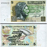 Cdula Fe 5 Dinar Tunsia