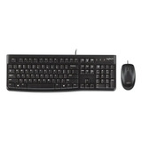 Combo Teclado E Mouse Com Fio Usb Logitech Mk120 Layout Abnt2