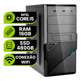 Computador Pc Cpu Core I5 16gb Memria Ram Ssd 480gb Wifi Windows 10