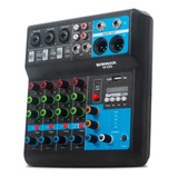 Console Mesa Som Profissional 5 Canais Grava��o Computador Usb 5v 1a Briwax Gf 6183