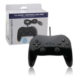 Controle Clssico Grip Compatvel Nintendo Wii Wii U Preto