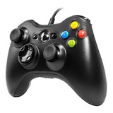 Controle Com Fio Preto Compatvel Com Xbox 360 Usb Pc Gamer