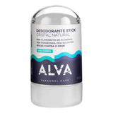 Desodorante Stick Alva Cristal Importado Sem Alumnio Sem Parabenos Sem Fragrncia 60 G