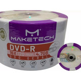 Disco Virgem Dvd r Maketech De 16x Por 50 Unidades