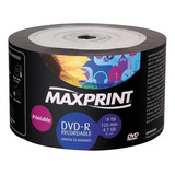 Disco Virgem Dvd r Maxprint De 16x Por 50 Unidades