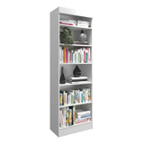 E led Richl092 Estante Para Livro Com 6 Prateleiras Multiuso Armario Organizado Cor Branco