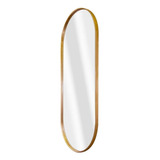 Espelho Oval Corpo Inteiro Moldura Metal 1 50x50 Luxo Cor Da Moldura Dourado