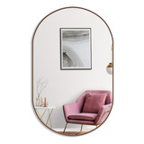 Espelho Ovalada De Parede Mirror Store Oval Do 80cm X 50cm Com 80cm De Dimetro Quadro Caramelo