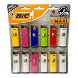 Esqueiro Bic Maxi Tamanho Grande Com 12 Unidades