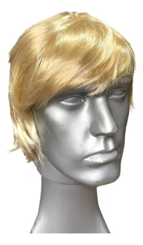 Fantasia Peruca Masculina Loira Cosplay